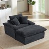 Large Single-Seat Sofa with Ottoman – Modular Design, Removable & Washable Covers, 300 lbs Capacity - 2 of 4