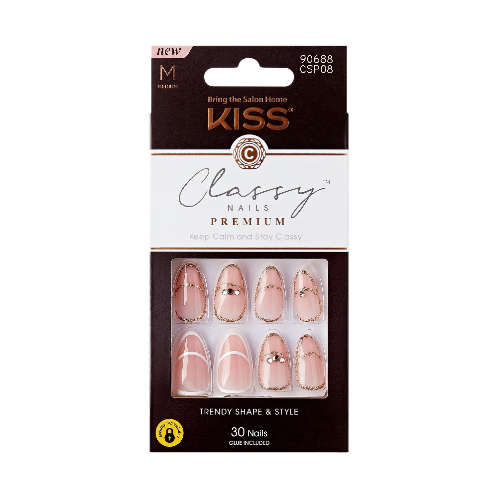 KISS Products Classy Fake Nails - Over the Moon  33ct