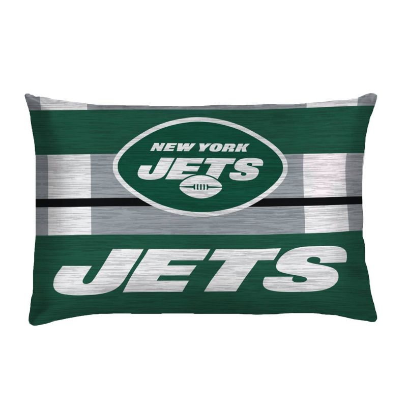 NFL New York Jets Heathered Stripe Queen Bed in a Bag - 3pc, 3 of 4