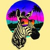Men's Design By Humans Summer Zebra By clingcling T-Shirt - 2 of 3