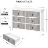 Wood 6 Drawer Double Dresser Fluted Drawers Panel, Wide Modern Chest of Drawers with Deep Drawers, Dresser TV Stand, for Bedroom, Living Room - 2 of 4