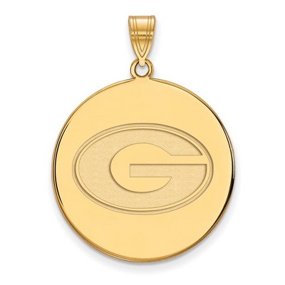 Black Bow Jewelry 10k Yellow Gold Georgia Bulldogs NCAA Extra Large Pendant