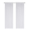 GoodGram 2 Piece White Basic Rod Pocket Sheer Voile Window Curtain Panels - 84 in. Long - 3 of 3