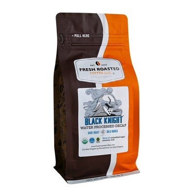 Fresh Roasted Coffee, Black Knight Decaf Blend, Dark Roast Ground Coffee - 12oz