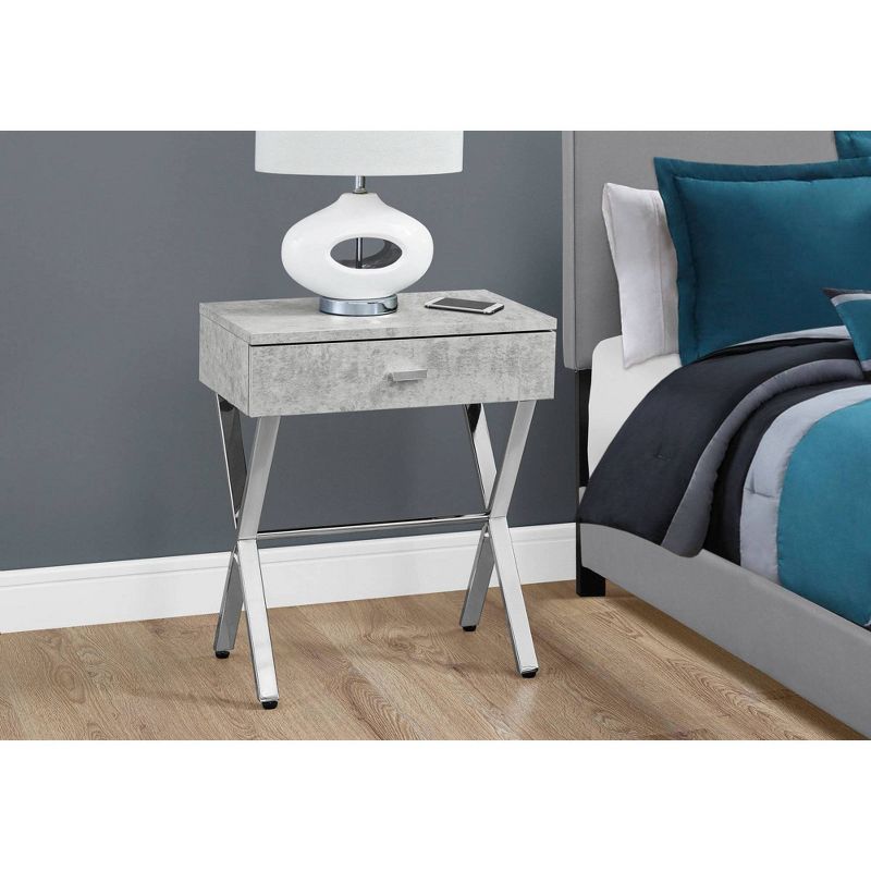 Accent Table, Night Stand - Chrome Metal - EveryRoom, 4 of 7