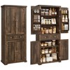 Farmhouse Pantry Cabinet, 71.7" Tall Freestanding Storage with Beadboard Doors, Drawer, 6 Adjustable Shelves, Wall Anchor Kit - 2 of 4