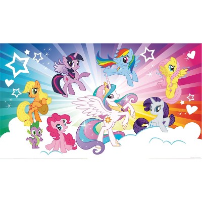 6'x10.5' My Little Pony Cloud XL Chair Rail Prepasted Mural Ultra Strippable - RoomMates