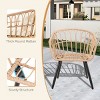 5 Piece Patio Bistro Set With Ottoman, Outdoor Wicker Furniture Sets For  Apartment Balcony, Rattan Table And Chairs Set-Cuddlewood - 3 of 4