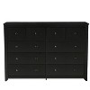 MOEPISY Modern Black 10-Drawer Dresser for Bedroom - Ample Storage Wide Chest of Drawers - 3 of 4