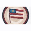 Earth Rugs Handcrafted Round Trivet – Rustic Primitive Star Flag 10"x10" - 2 of 3