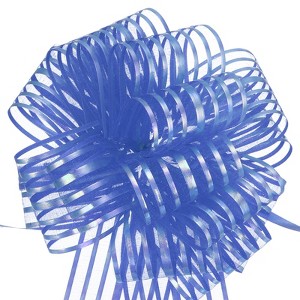 Unique Bargains Bright Metallic Gift Wrapping Large Pull Bow Ribbon for Wedding 5 Pcs - 1 of 4