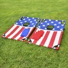 GoSports Portable PVC Framed Cornhole Toss Game Set with 8 Bean Bags and Travel Carrying Case - Choose American Flag Design, Red & Blue or Football - 2 of 4