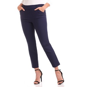 Rekucci Women’s EcoCosy Comfort Straight Leg Chino Pants with Pockets – Sustainable Soft Stretch Workwear - 1 of 4