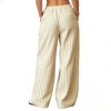 Women's High Waisted Wide Leg Pants, Lightweight Striped Palazzo Trousers with Drawstrin - 4 of 4