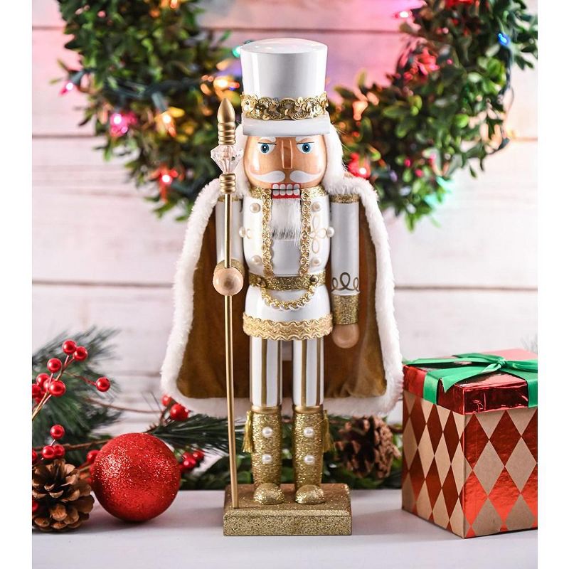 Ornativity Christmas King Wooden Nutcracker - Gold - 14 in, 4 of 8