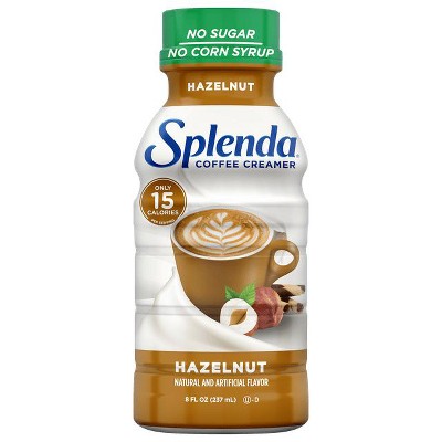 Splenda Sugar Free, Low Calorie Hazelnut Coffee Creamer, 8 fl Ounce Bottle, Pack of 4