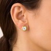 18K Gold Plated 925 Silver Earrings with Zircons - 2 of 2