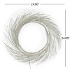 24" Front Door Paper Wreath, Craft Paper Wreath With 60 Led Lights, Battery Operated Paper Garland With Timer For Wall Window Party Decor - 3 of 4