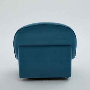Gulches 360  Swivel Accent Chair (Blue), Velvet Fabric Upholstery with Metal Base for Living Room Bedroom Office - 1 of 4