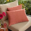 2pk 20 Sunbrella Outdoor Throw Pillows Coral : Target