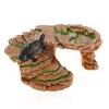 Unique Bargains Resin Tortoise Rock Turtle Basking Platform 9.7"x6.7"x4.1" Orange Green 1 Pcs - 2 of 4