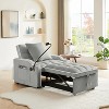 35.8 In. 3-in-1 Sofa Bed, Convertible Sleeper Chair Sofa Bed Gray - 2 of 4
