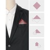 INSPIRE CHIC Men's Houndstooth Self-Fold Pocket Square for Suit 1 Pcs - 3 of 4
