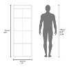 2-Door Tall Wardrobe Cabinet, 4 Shelves, Vertical Storage, 66.9"H – Bedroom - 4 of 4