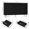 7 Drawer Dresser for Bedroom, Modern Wood Storage Dresser Organizer with Gold Metal Handles & Anti-Tipping Device for Hallway, Entryway - 2 of 4