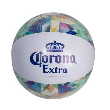 Northlight 20" Corona Tropical Blue and Green Inflatable Beach Ball
