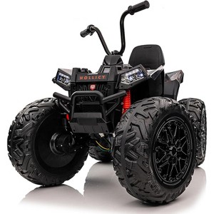 24V Kids ATV With 2 Seater, 4x200W Powerful Engine, Dual 7AH Batteries, Accelerator Handle, EVA Tires,  LED Lights & Music - 1 of 4