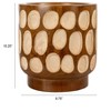 Storied Home Hand-Carved Wood Planter with Dots - 2 of 4
