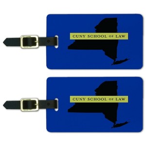 CUNY School of Law State Shape Luggage ID Tags Suitcase CarryOn Cards  Set of 2 - 1 of 4