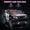 Electric Police Car for Kids,12V 4.5AH Battery Powered Kids Ride on Toy with Remote Control, Flashing Lights and Music - 2 of 4