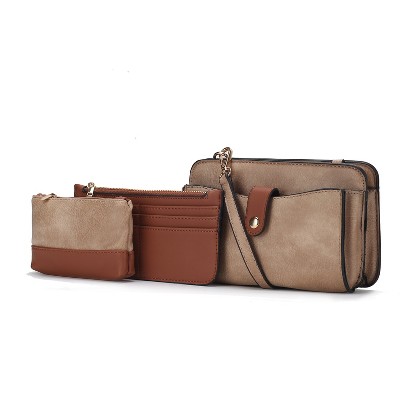 MKF Collection Muriel Crossbody Bag with Card Holder and Small Pouch by Mia K