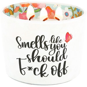 Pavilion Gift Company - Off - 11 oz - 100% Soy Wax Candle Scent: Tranquility - Flame Candles - 1 of 4