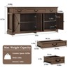 Vipbear Farmhouse Kitchen Sideboard Buffet with 3 Drawers and 4 Doors 65" Large Buffet Storage Cabinet,Coffee Wine Bar Cabinet for Living Room Kitchen - 2 of 4