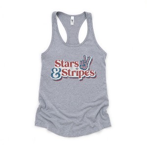 Simply Sage Market Women's Stars and Stripes Distressed Racerback Tank - 1 of 4