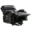AndMakers 38.58 in. W Leather Recliner with Remote Control, Tufted and Storage - 3 of 4