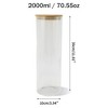 Unique Bargains with Bamboo Lid Decorative Jars Wood Color Clear 1 Pc - 3 of 4