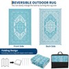 Outdoor Plastic Straw Rug 8x10 Outdoor Rug Waterproof Reversible Large Vintage Medallion Patio Rugs Portable - 3 of 4