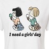 Women's - Peanuts - I Need A Girls Day Cropped Graphic T-Shirt - 2 of 4