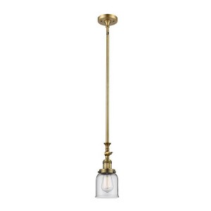 Bell - 1 Light Stem Hung Tiltable Mini Pendant In Industrial Style-14 Inches Tall and 5 Inches Wide - 1 of 1