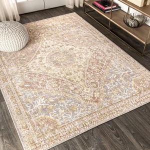 Petras Modern Ornate Medallion Area Rug  - JONATHAN Y - 1 of 4