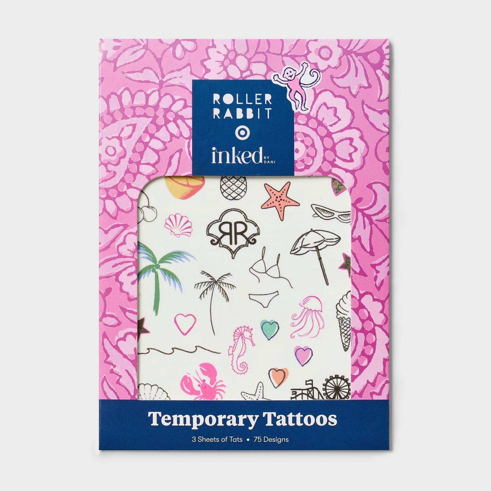 Roller Rabbit x Target - Inked by Dani - Temporary Tattoo Pouch - 75pc