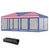Outsunny 10' x 20' Heavy Duty Pop Up Canopy with 6 Sidewall Mesh Netting, Outdoor Party Event Tent with Oxford Fabric Roof for Backyard Garden Patio - 4 of 4