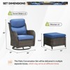 Gymojoy Outdoor Gliders Chairs Swivel Chairs Ottoman with 5-Inch Thick Cushions - 2 of 4