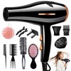 Morfone 12-piece multi-functional hair dryer set, capable of quickly drying hair - compact and portable, suitable for the whole family - gift set. - 2 of 4