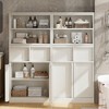 Tall Bathroom Cabinet, Floor Storage Cabinet with Doors & 2 Drawers, 51" H Tall Bathroom Organizer Cabinet Freestanding for Bathroom, Living Room - 2 of 4