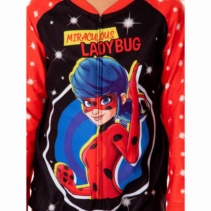 Miraculous: Tales of Ladybug & Cat Noir Girls' Character Footless Pajama Multicolored, 3 of 4